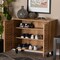 Baxton Studio Winda Modern and Contemporary Oak Brown Finished Wood 2-Door Shoe Cabinet 189-11987-ZORO - alternate 6